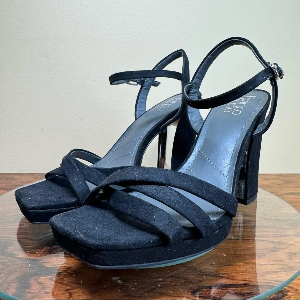 Franco Sarto Damalis Platform Sandal - Black Galaxy - size 8